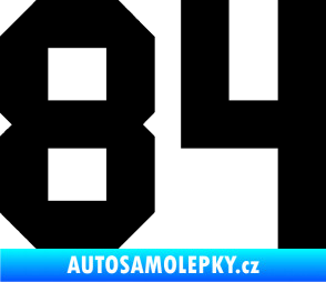 Samolepka Startovní číslo 84 černá