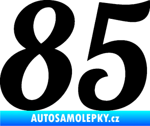 Samolepka Startovní číslo 85 typ 3   černá