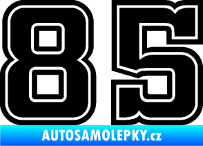 Samolepka Startovní číslo 85 typ 5 černá