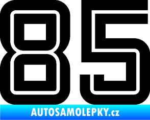 Samolepka Startovní číslo 85 typ 7 černá