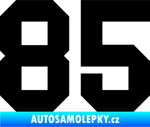 Samolepka Startovní číslo 85 černá