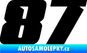 Samolepka Startovní číslo 87 typ 6 černá