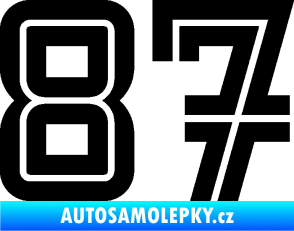 Samolepka Startovní číslo 87 typ 7 černá