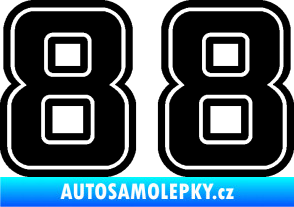 Samolepka Startovní číslo 88 typ 5 černá