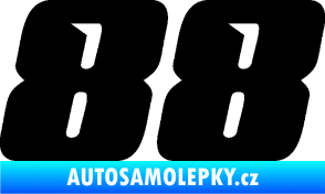 Samolepka Startovní číslo 88 typ 6 černá