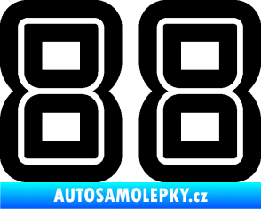 Samolepka Startovní číslo 88 typ 7 černá