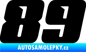 Samolepka Startovní číslo 89 typ 6 černá