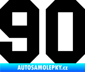 Samolepka Startovní číslo 90 černá