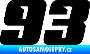 Samolepka Startovní číslo 93 typ 6 černá
