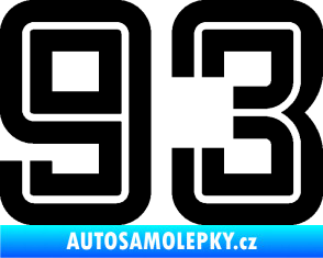Samolepka Startovní číslo 93 typ 7 černá