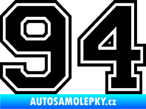 Samolepka Startovní číslo 94 typ 4 černá