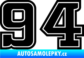 Samolepka Startovní číslo 94 typ 5 černá