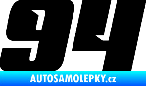 Samolepka Startovní číslo 94 typ 6 černá
