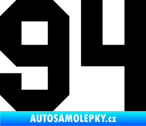 Samolepka Startovní číslo 94 černá