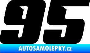 Samolepka Startovní číslo 95 typ 6 černá