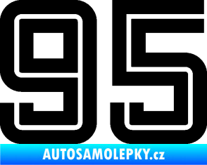 Samolepka Startovní číslo 95 typ 7 černá