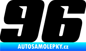 Samolepka Startovní číslo 96 typ 6 černá