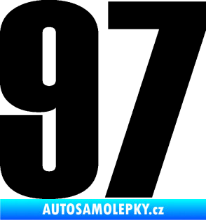 Samolepka Startovní číslo 97 typ 2 černá
