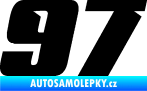 Samolepka Startovní číslo 97 typ 6 černá