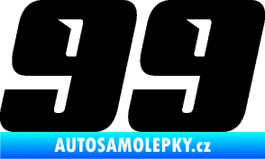 Samolepka Startovní číslo 99 typ 6 černá