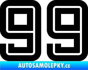 Samolepka Startovní číslo 99 typ 7 černá