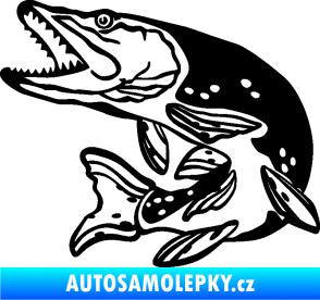Samolepka Štika 002 levá černá