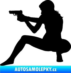 Samolepka Střelkyně 003 levá černá