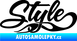 Samolepka Style nápis s plameny černá