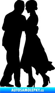 Samolepka Tanec 012 levá tango černá