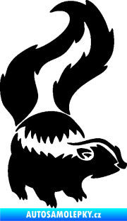 Samolepka Tchoř 002 pravá zvednutý ocas černá