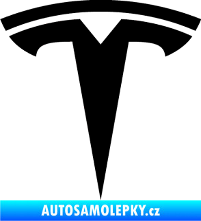 Samolepka Tesla - znak černá