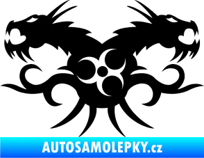 Samolepka Tetování 113 draci černá