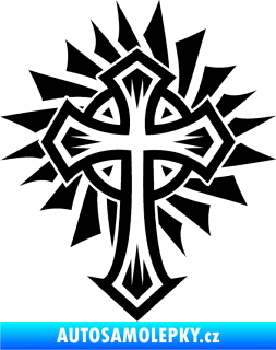 Samolepka Tetování 118 kříž černá
