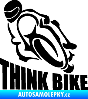 Samolepka Think bike 001 motorkář černá