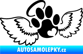 Samolepka Tlapka 010 andělíček levá černá