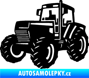 Samolepka Traktor 002 levá Zetor černá