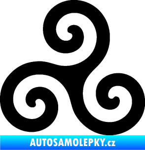 Samolepka Triskelion keltský znak černá
