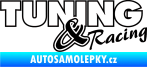 Samolepka Tuning racing obrys černá