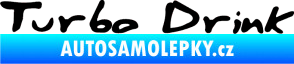 Samolepka Turbo drink černá