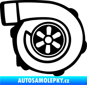 Samolepka Turbo silueta 001  pravá černá
