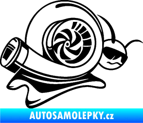 Samolepka Turbo šnek 004 pravá černá