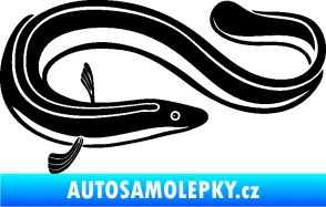 Samolepka Úhoř 001 pravá černá