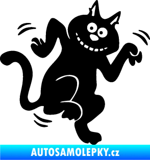 Samolepka Veselá kočka pravá černá