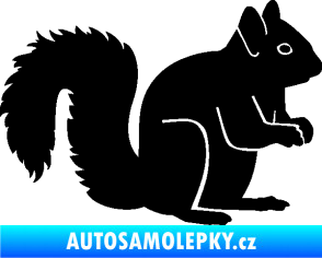 Samolepka Veverka 001 pravá černá