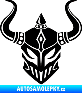 Samolepka Vikingská helma černá