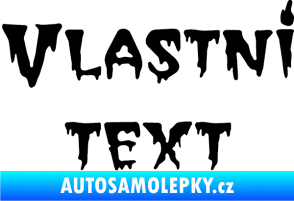 Samolepka Vlastní text - QTGhoul Face černá