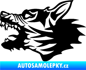 Samolepka Vlk 003 levá černá