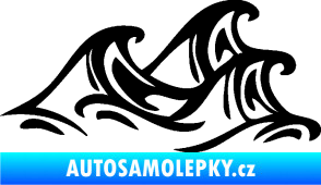 Samolepka Vlny 005 pravá moře černá