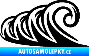 Samolepka Vlny 006 levá moře černá