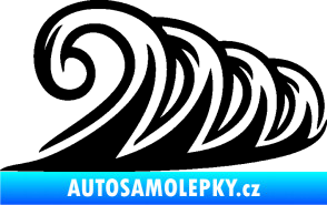 Samolepka Vlny 006 pravá moře černá